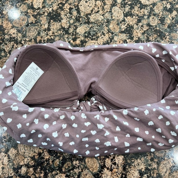 🟤 NWT Time and Tru 🟤 Swimsuit Top Mocha Color Size Small 4-6 - Picture 4 of 8